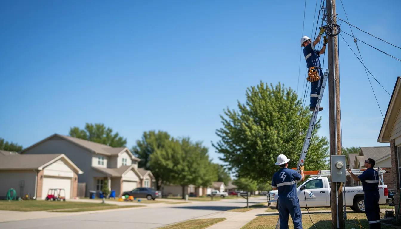 Residential electrician providing installation services in Paradise, KS